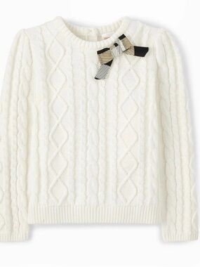 Gymboree Girls Bow Cable Knit Sweater - Perfect Present
